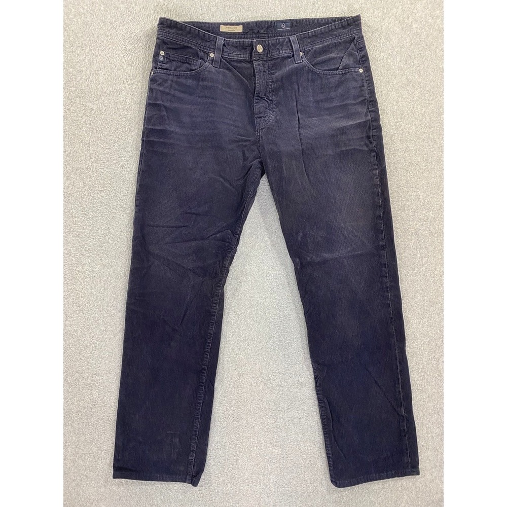 AG Adriano Goldschmied Corduroy 36x31 The Graduate Tailored Leg Blue‎ Pants USA